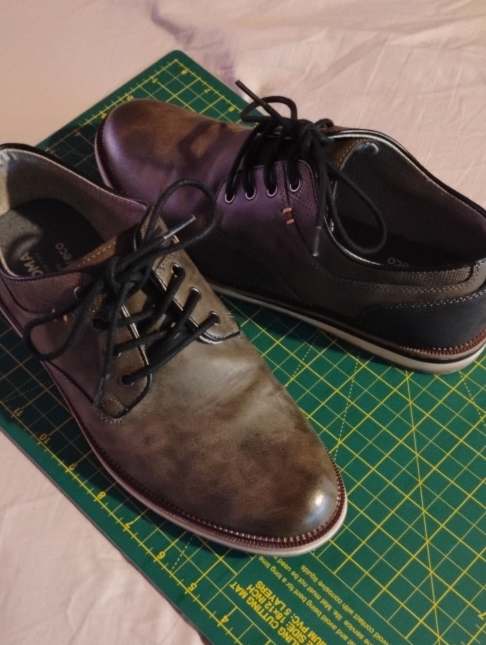Kohl's Men's Lace-Up Oxfords in Olive Brown